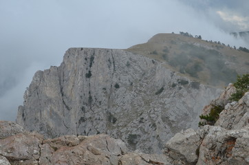 Fog over the rocks of Ai Petri