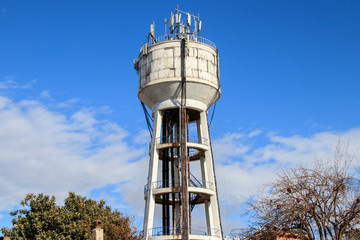 Water depot with mobile phone masts