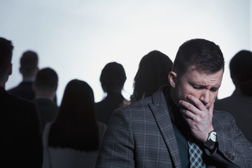Man rejected from a crowd