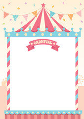 Circus tent carnival template.