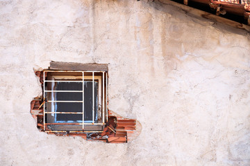 Destroyed House Wall
