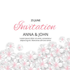 Flower wedding invitation