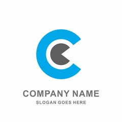 Monogram Letter C Geometric Circle Triangle Arrow Pupil Eye Space Business Company Stock Vector Logo Design Template 
