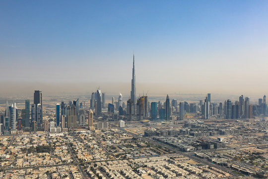 Dubai Burj Khalifa Hochhaus Luftaufnahme Luftbild