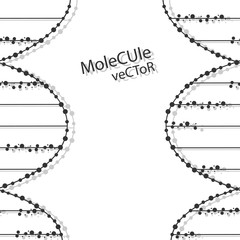 Structure molecule and communication Dna, atom, neurons. Science concept for your design. Connected lines with dots. Medical, technology, chemistry, science background. Vector illustration