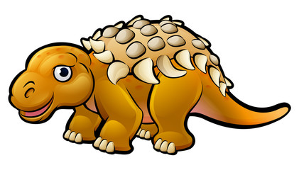 Ankylosaurus Dinosaur Cartoon Character