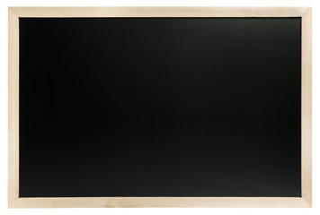 blank blackboard placed horizontally isolated on white background