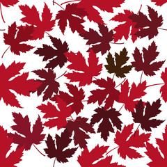 Autumn vector seamless pattern.