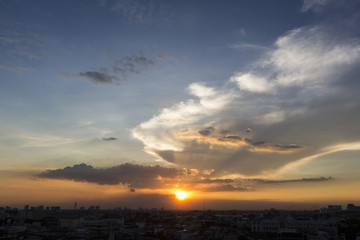 bangkok sunset scene