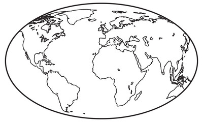 Globe contour icon