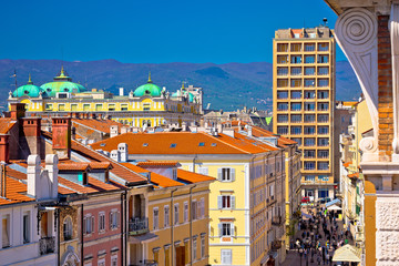 City of Rijeka main Korzo square - obrazy, fototapety, plakaty