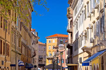Fototapeta na wymiar City of Rijeka center street view