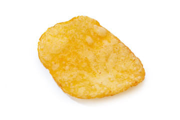 Potato chips isolated on white background