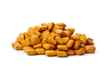 Cracker cookies isolated on white background