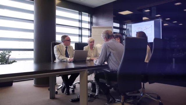 Business meeting on modern office 