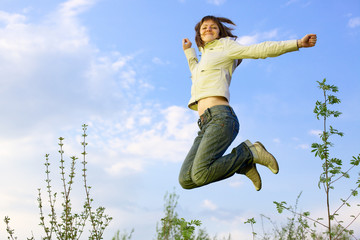 Girl jumping
