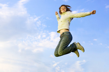 Girl jumping