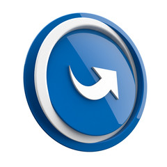 ikona plastikowa 3D niebieskie koło i pierścień