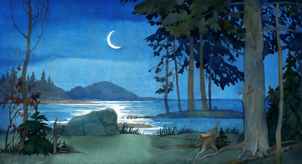 Naklejka premium Silent Night scene