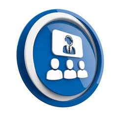 ikona plastikowa 3D niebieskie koło i pierścień © vempireart