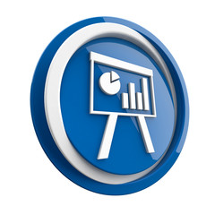 ikona plastikowa 3D niebieskie koło i pierścień © vempireart