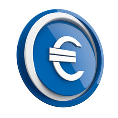 ikona plastikowa 3D niebieskie koło i pierścień