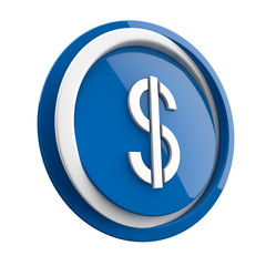 ikona plastikowa 3D niebieskie koło i pierścień