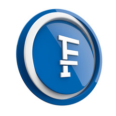 ikona plastikowa 3D niebieskie koło i pierścień