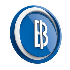 ikona plastikowa 3D niebieskie koło i pierścień