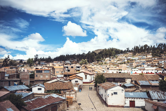 Vilcashuaman village in Ayacucho, Peru.