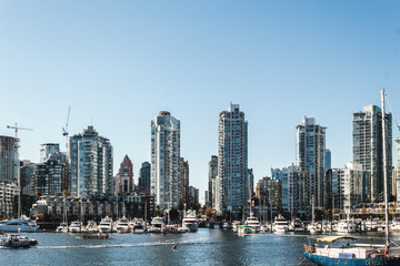 Fototapeta na wymiar Buildings in Downtown Vancouver, BC, Canada