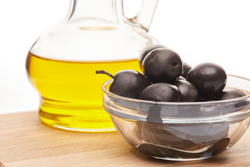 Olives and olive oil.