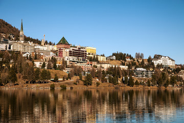 Fototapeta na wymiar Amazing mountain scenery from St. Moritz, Switzerland