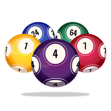 Bingo balls icons realistic vector illustration isolated on white