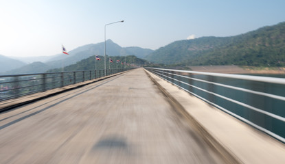 motion blur of the road