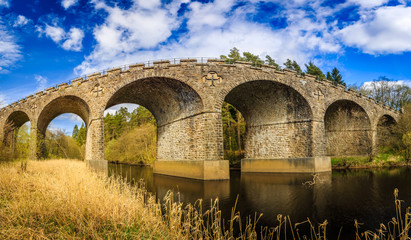 Fototapeta premium Panoramic view of Kielder Viaduct, County of Northumberland, England