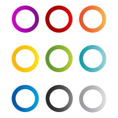 Circles, colorful circles, with a background, cartoons. Vector