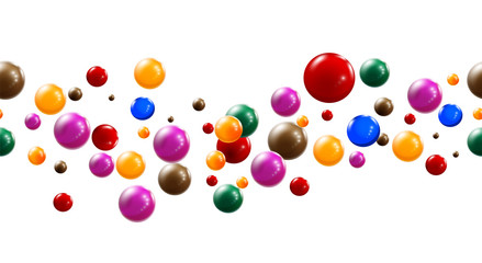Colorful Glossy Balls Background.
