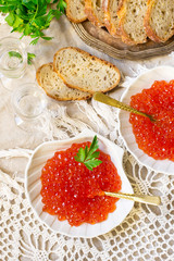 Salted salmon roe red caviar