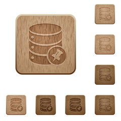 Pin database wooden buttons