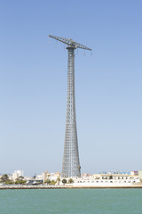 Big electric tower in Cádiz