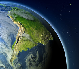 South America from orbit © harvepino