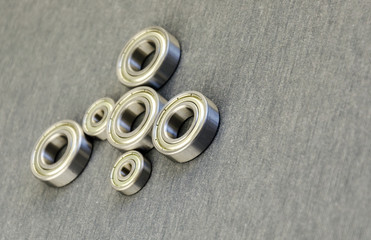 Metal bearing. Spare parts for machinery. Steel bearing with balls