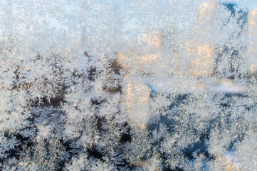 Frost on a glass window