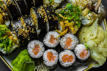 Sushi maki on a plate