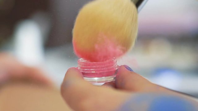 Process of creating peahen's bodyart for the girl . Slowly