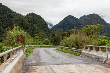 Road through the jungle, Ke-Bang National Park, Vietnam
