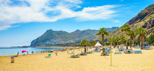 Obraz premium Tenerife, Canary Islands, Spain-Las Teresitas beach near San Andres