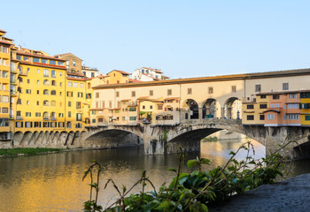 Obraz premium Florence Ponte Vecchio view at summer, Tuscany, Italy