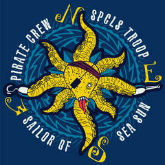 Pirate octopus compass